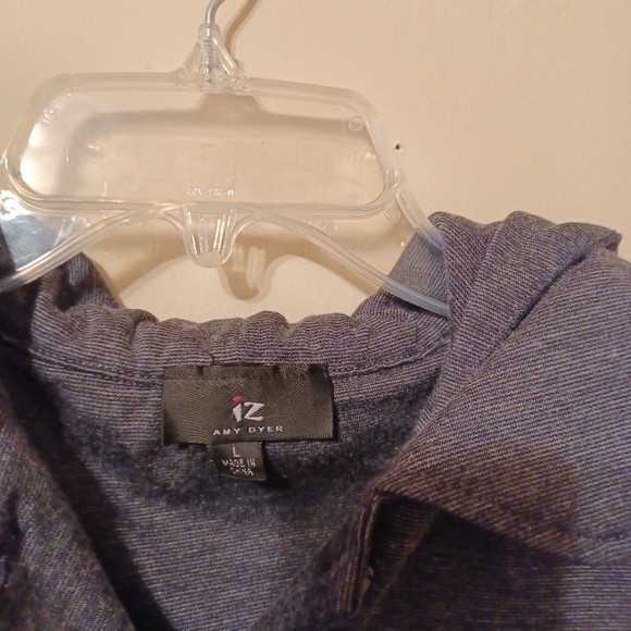 COPY - Amy Byer Womens Grey Hooded Large Button Jacket - Picture 2 of 6